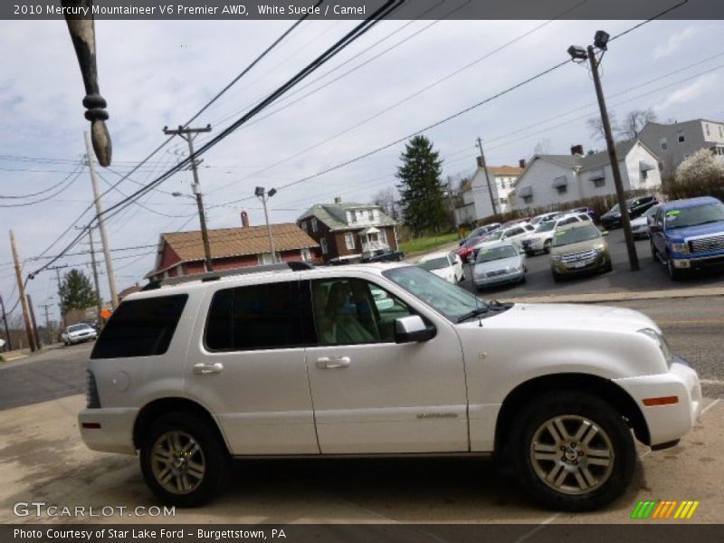 White Suede / Camel 2010 Mercury Mountaineer V6 Premier AWD