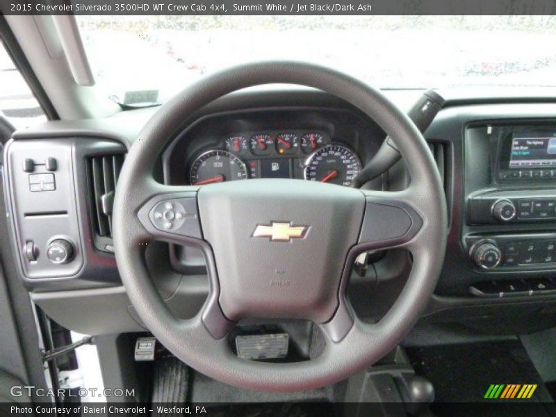 Summit White / Jet Black/Dark Ash 2015 Chevrolet Silverado 3500HD WT Crew Cab 4x4