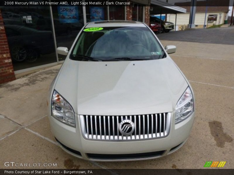 Light Sage Metallic / Dark Charcoal 2008 Mercury Milan V6 Premier AWD