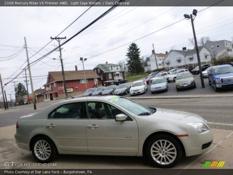 Light Sage Metallic / Dark Charcoal 2008 Mercury Milan V6 Premier AWD