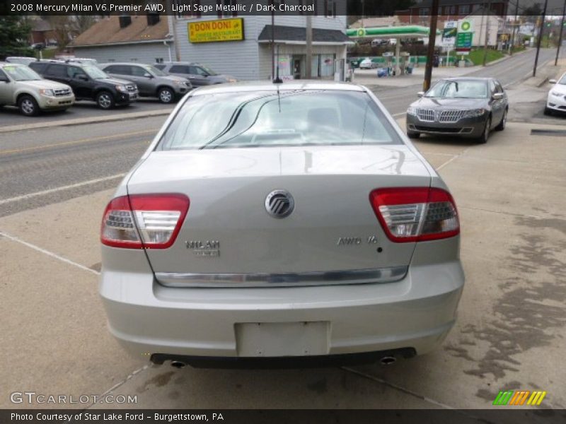 Light Sage Metallic / Dark Charcoal 2008 Mercury Milan V6 Premier AWD