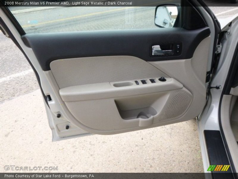 Light Sage Metallic / Dark Charcoal 2008 Mercury Milan V6 Premier AWD