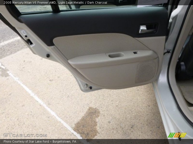 Light Sage Metallic / Dark Charcoal 2008 Mercury Milan V6 Premier AWD