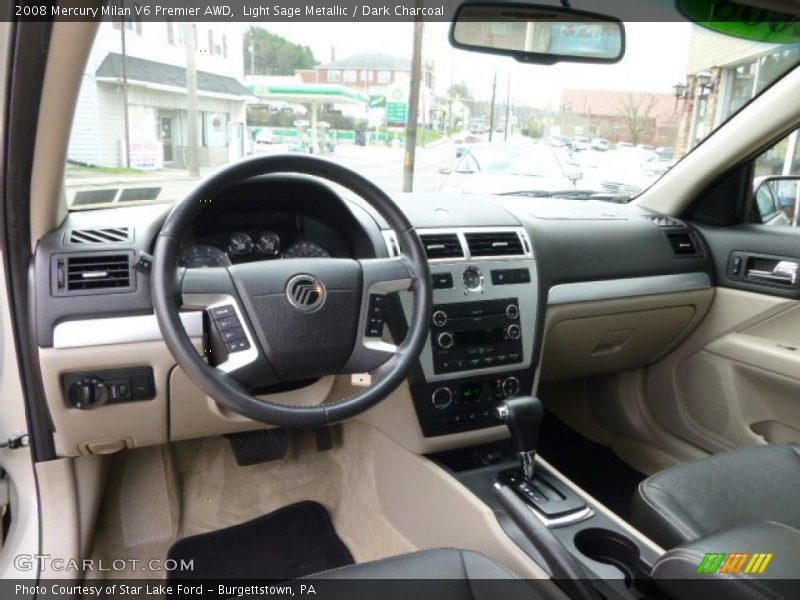 Light Sage Metallic / Dark Charcoal 2008 Mercury Milan V6 Premier AWD