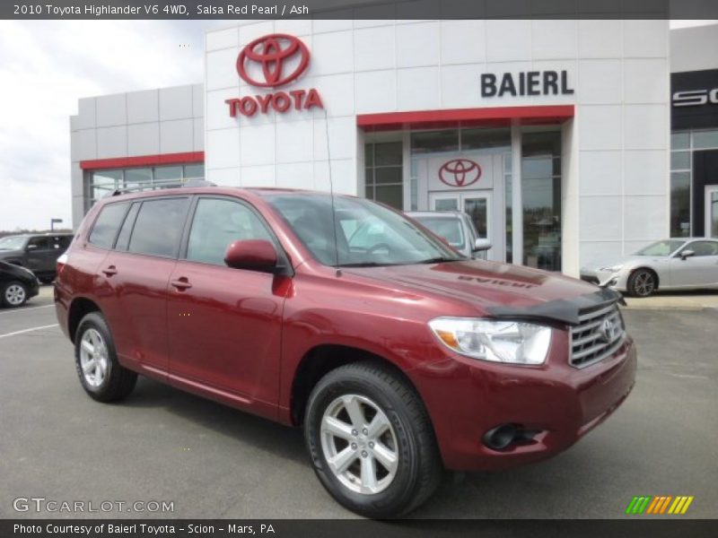 Salsa Red Pearl / Ash 2010 Toyota Highlander V6 4WD