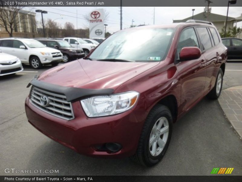 Salsa Red Pearl / Ash 2010 Toyota Highlander V6 4WD