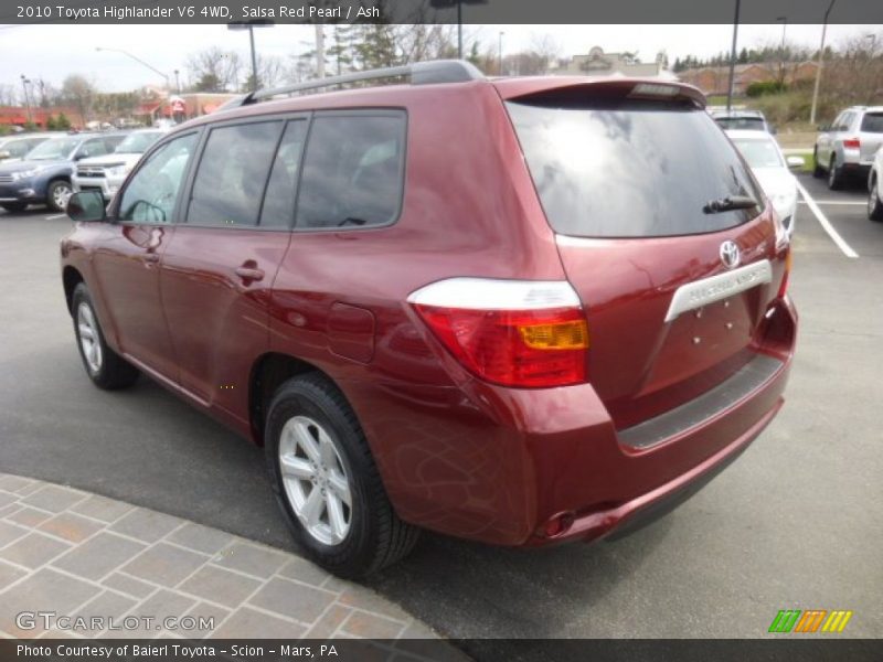 Salsa Red Pearl / Ash 2010 Toyota Highlander V6 4WD