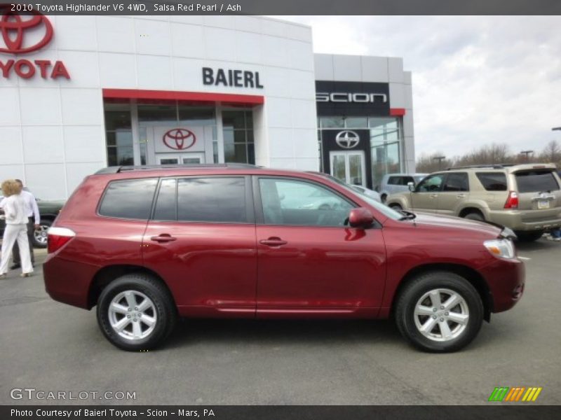 Salsa Red Pearl / Ash 2010 Toyota Highlander V6 4WD