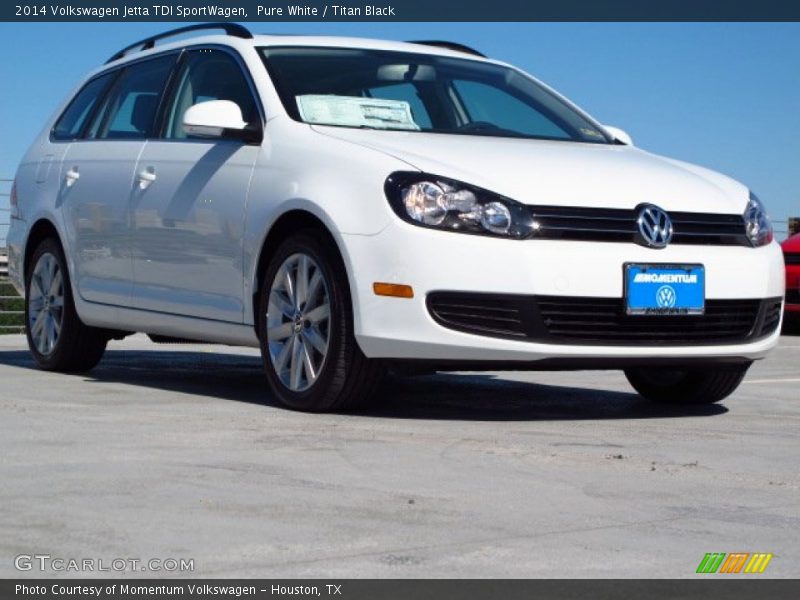 Pure White / Titan Black 2014 Volkswagen Jetta TDI SportWagen