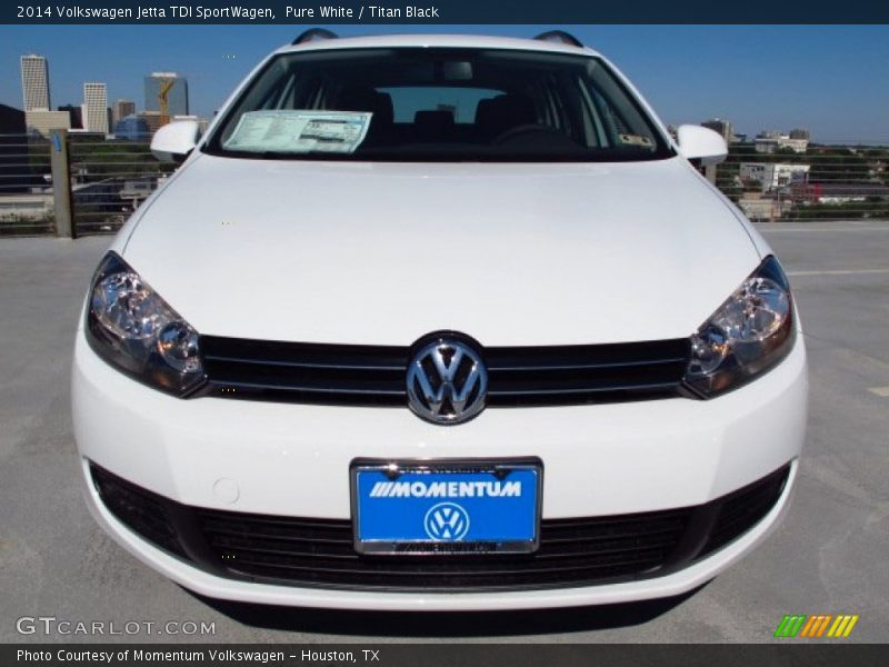 Pure White / Titan Black 2014 Volkswagen Jetta TDI SportWagen