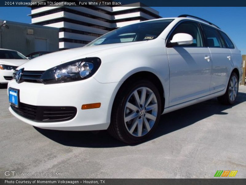 Pure White / Titan Black 2014 Volkswagen Jetta TDI SportWagen