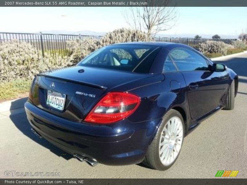 Caspian Blue Metallic / Black/Ash 2007 Mercedes-Benz SLK 55 AMG Roadster