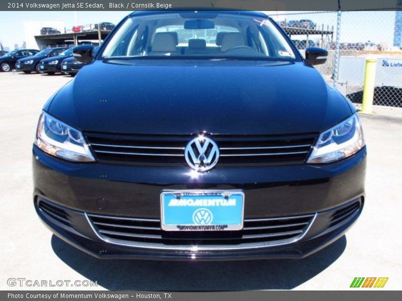 Black / Cornsilk Beige 2014 Volkswagen Jetta SE Sedan