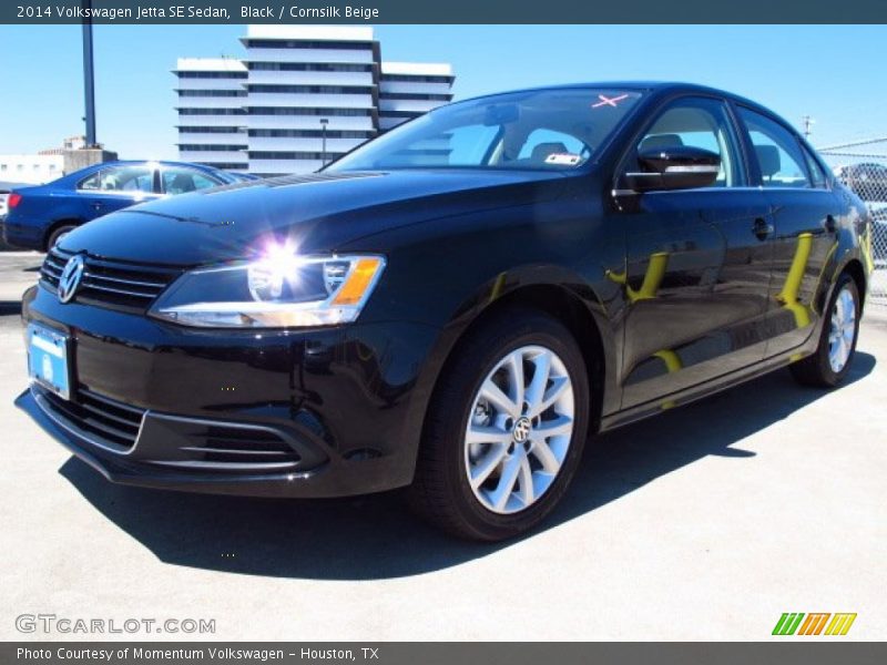 Black / Cornsilk Beige 2014 Volkswagen Jetta SE Sedan
