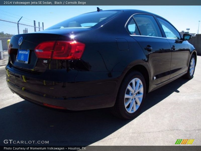 Black / Cornsilk Beige 2014 Volkswagen Jetta SE Sedan