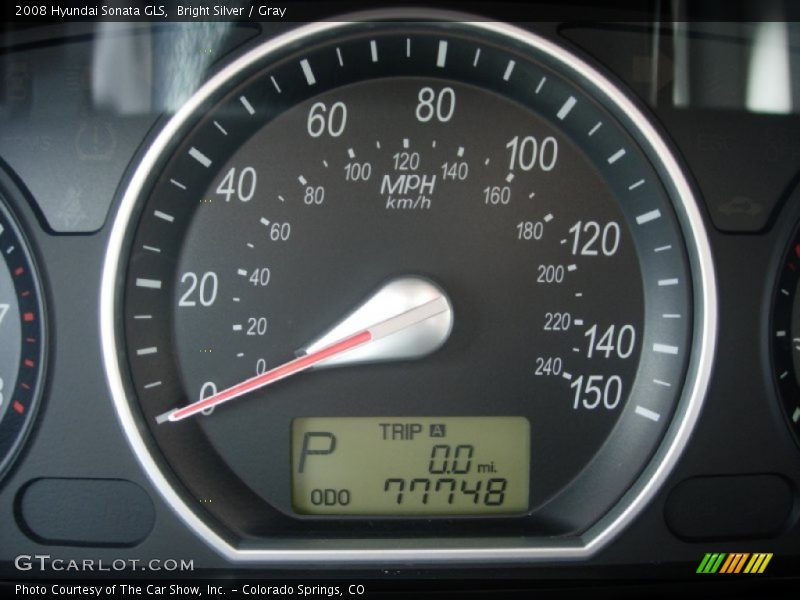 Bright Silver / Gray 2008 Hyundai Sonata GLS