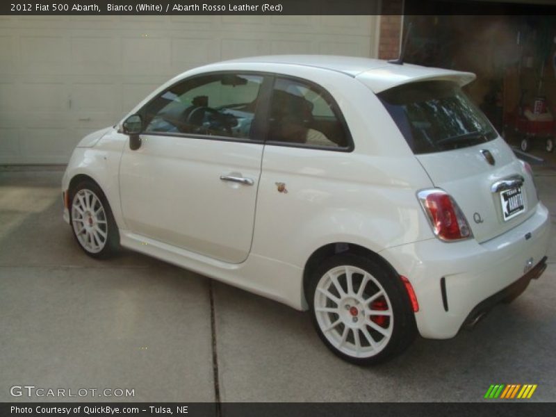 Bianco (White) / Abarth Rosso Leather (Red) 2012 Fiat 500 Abarth