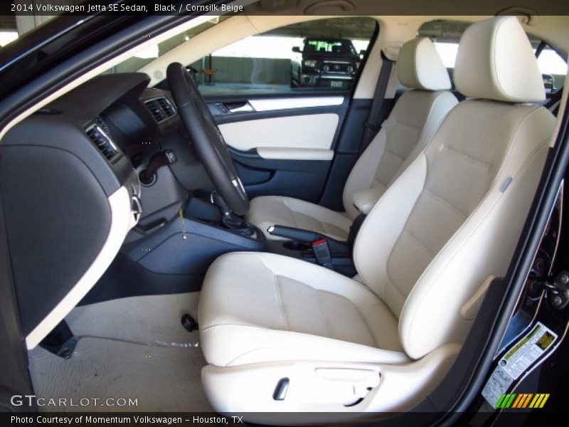 Black / Cornsilk Beige 2014 Volkswagen Jetta SE Sedan