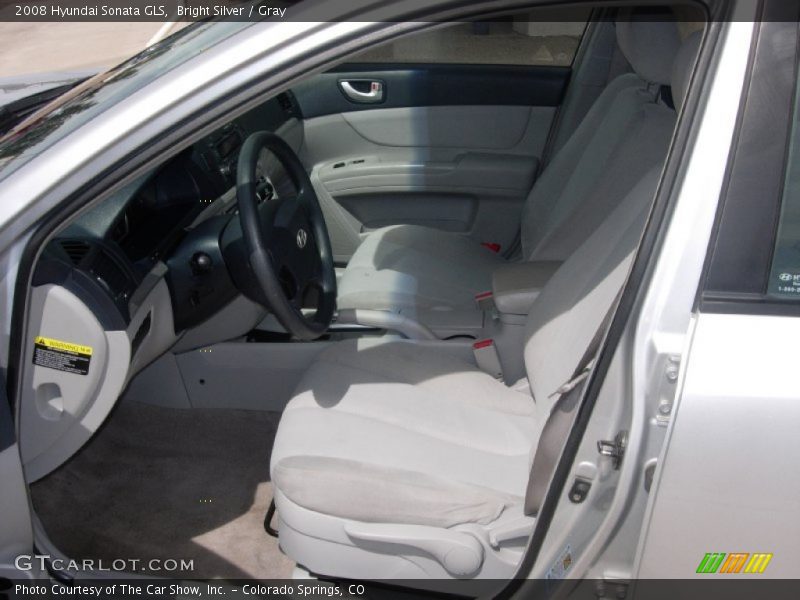 Bright Silver / Gray 2008 Hyundai Sonata GLS