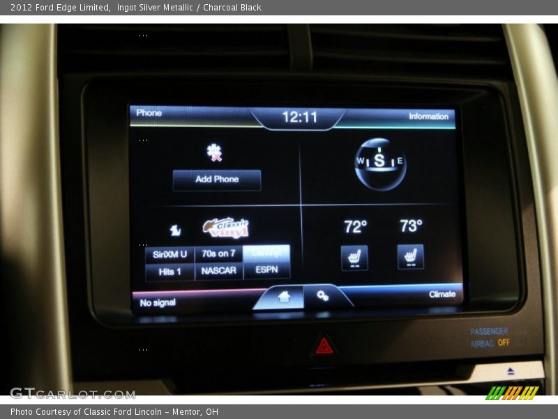 Ingot Silver Metallic / Charcoal Black 2012 Ford Edge Limited