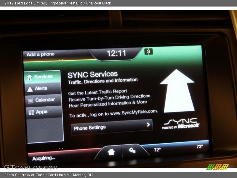 Ingot Silver Metallic / Charcoal Black 2012 Ford Edge Limited