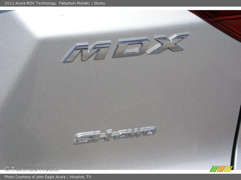 Palladium Metallic / Ebony 2011 Acura MDX Technology