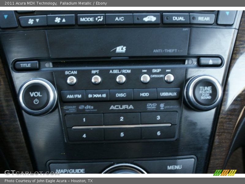 Palladium Metallic / Ebony 2011 Acura MDX Technology