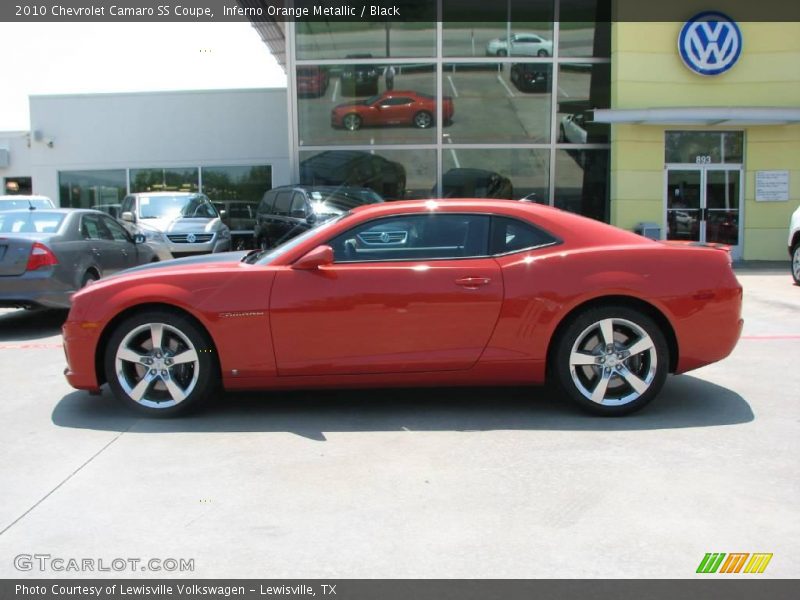Inferno Orange Metallic / Black 2010 Chevrolet Camaro SS Coupe