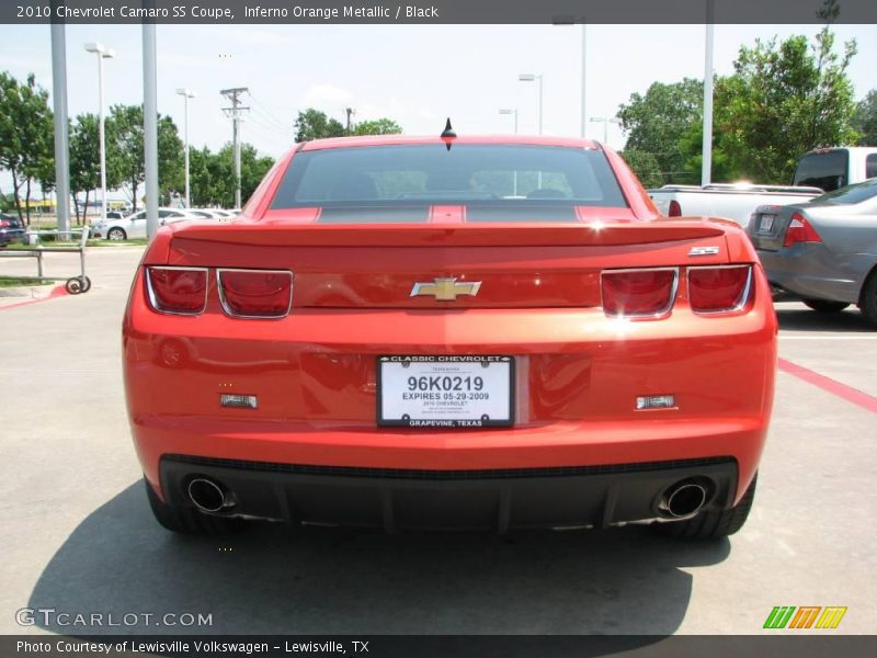 Inferno Orange Metallic / Black 2010 Chevrolet Camaro SS Coupe