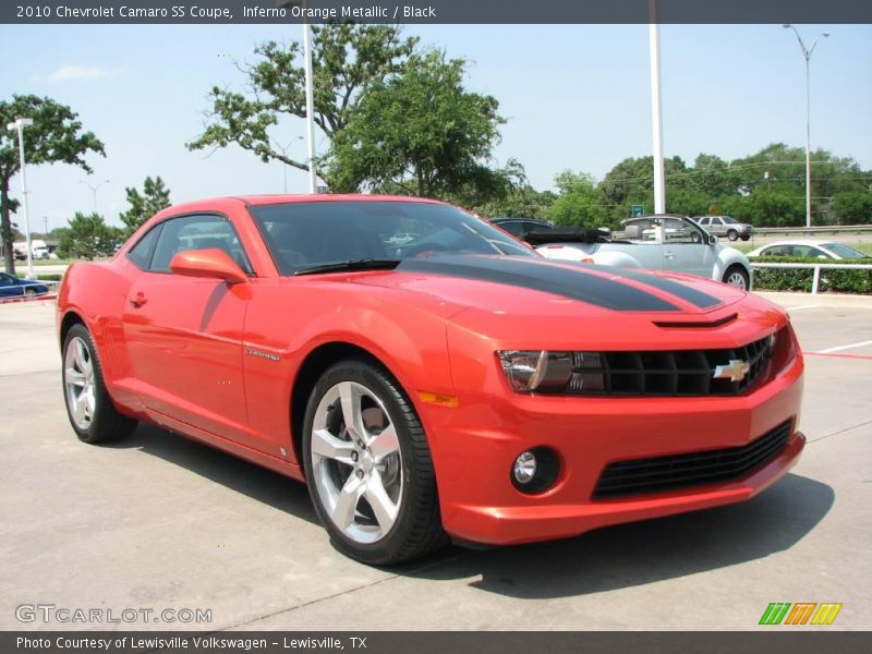 Inferno Orange Metallic / Black 2010 Chevrolet Camaro SS Coupe