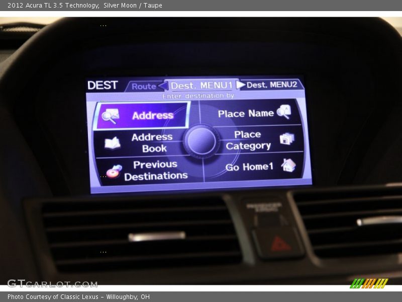 Silver Moon / Taupe 2012 Acura TL 3.5 Technology