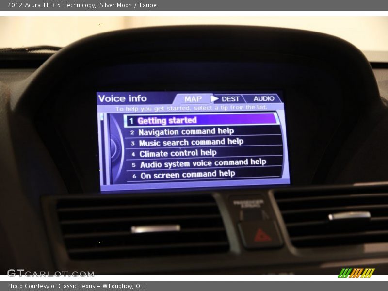 Silver Moon / Taupe 2012 Acura TL 3.5 Technology