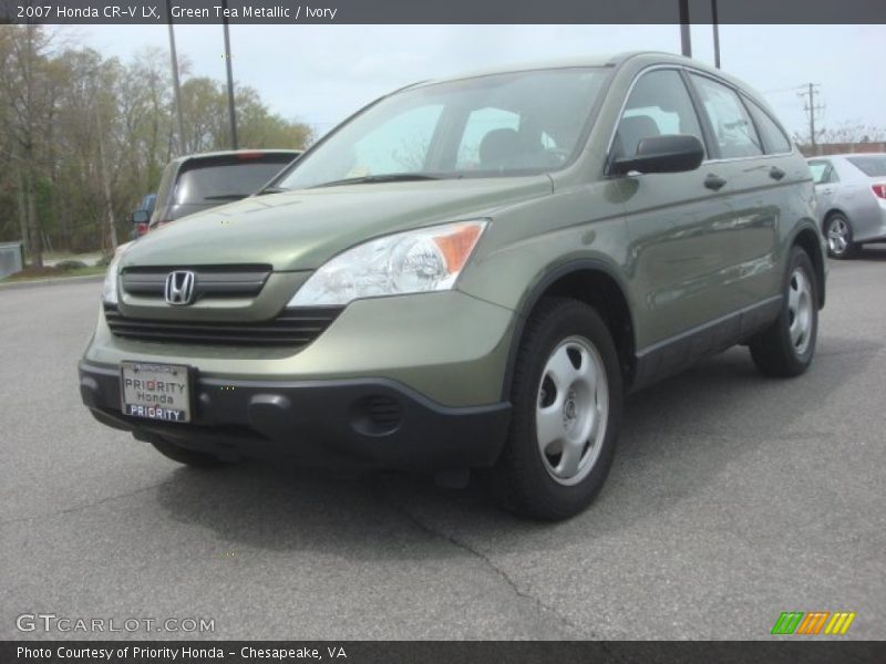 Green Tea Metallic / Ivory 2007 Honda CR-V LX