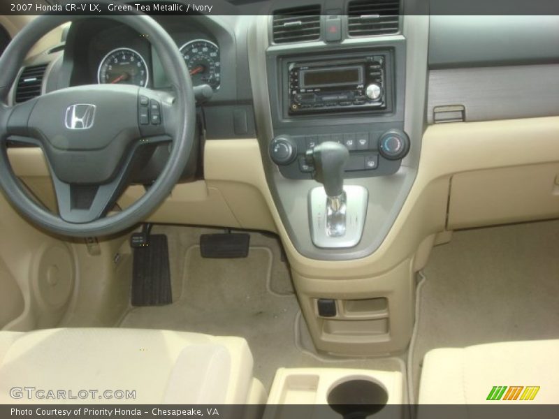 Green Tea Metallic / Ivory 2007 Honda CR-V LX