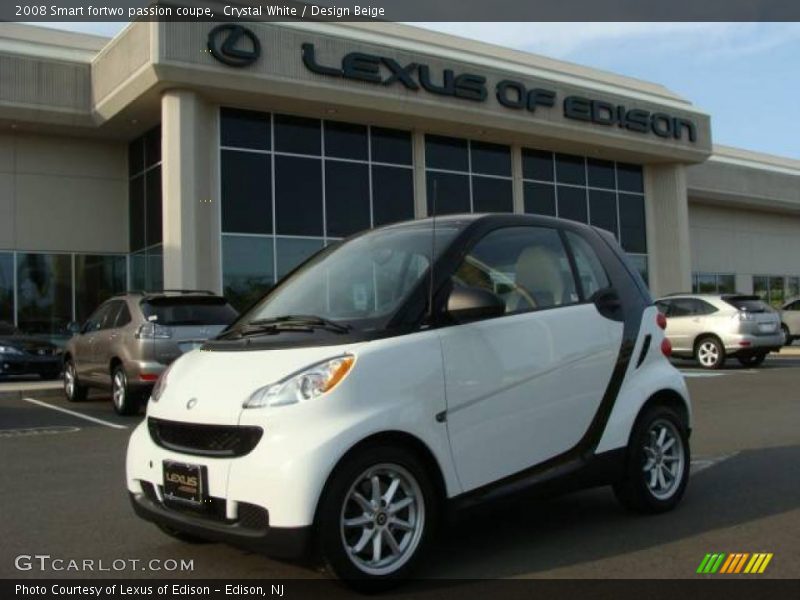 Crystal White / Design Beige 2008 Smart fortwo passion coupe