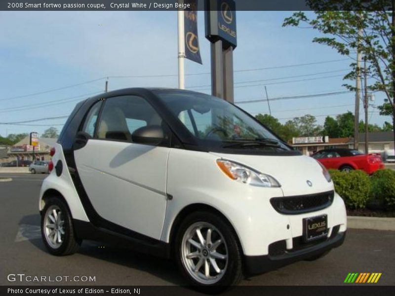 Crystal White / Design Beige 2008 Smart fortwo passion coupe
