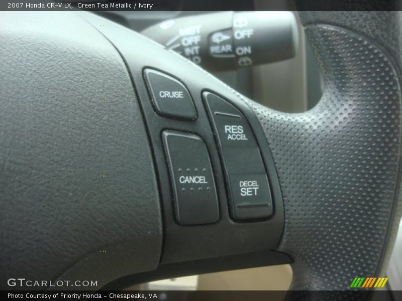 Green Tea Metallic / Ivory 2007 Honda CR-V LX