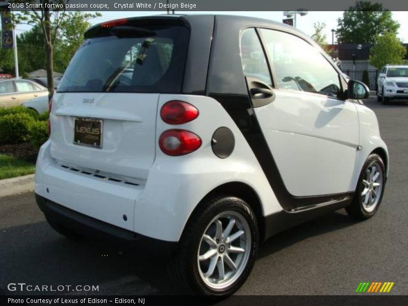 Crystal White / Design Beige 2008 Smart fortwo passion coupe