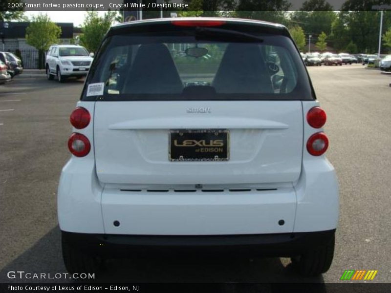 Crystal White / Design Beige 2008 Smart fortwo passion coupe