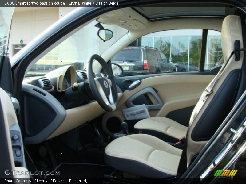 Crystal White / Design Beige 2008 Smart fortwo passion coupe