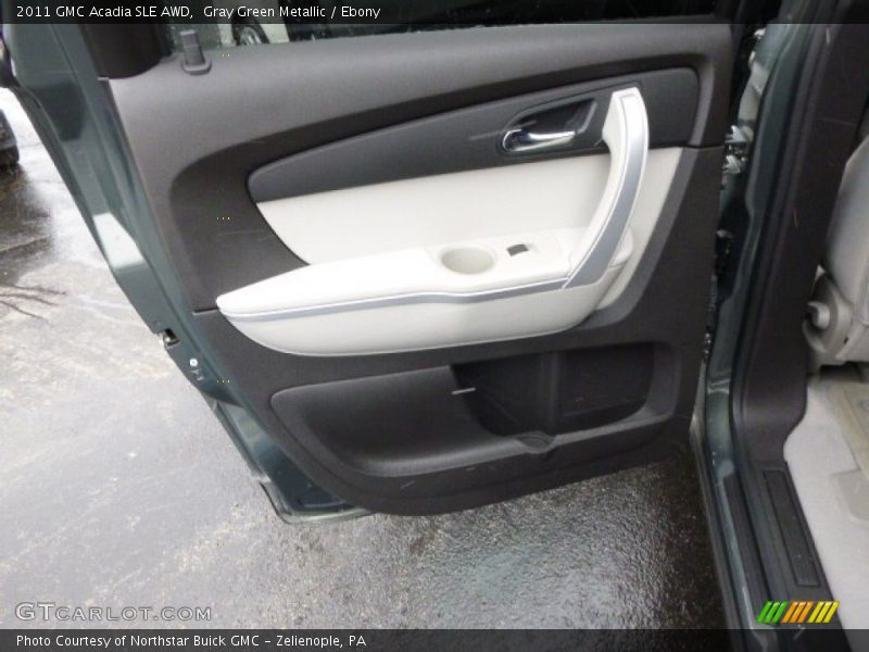 Gray Green Metallic / Ebony 2011 GMC Acadia SLE AWD