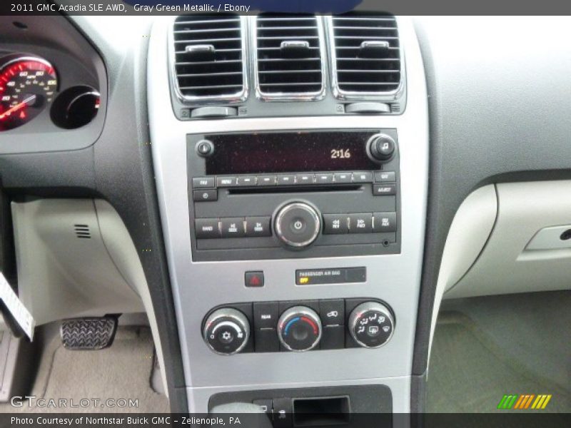Gray Green Metallic / Ebony 2011 GMC Acadia SLE AWD