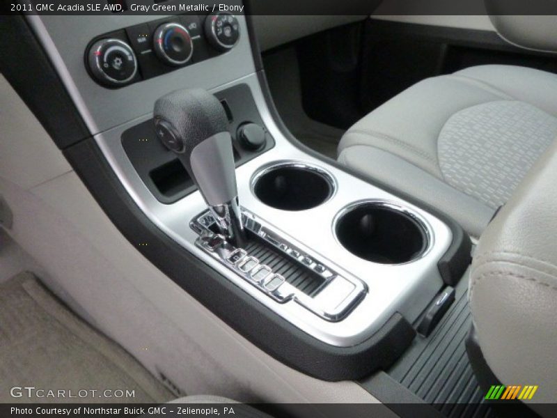 Gray Green Metallic / Ebony 2011 GMC Acadia SLE AWD