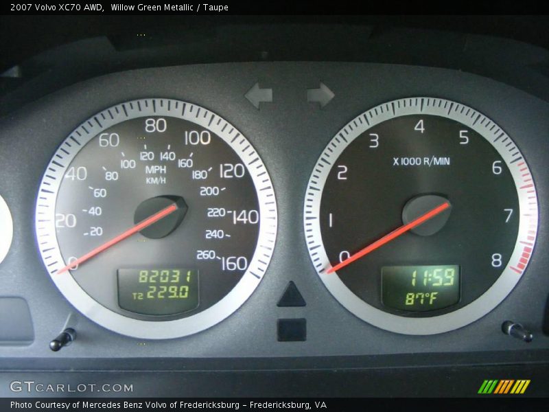 Willow Green Metallic / Taupe 2007 Volvo XC70 AWD