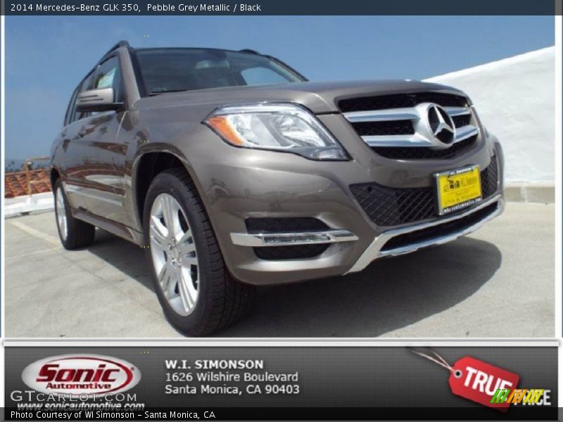 Pebble Grey Metallic / Black 2014 Mercedes-Benz GLK 350