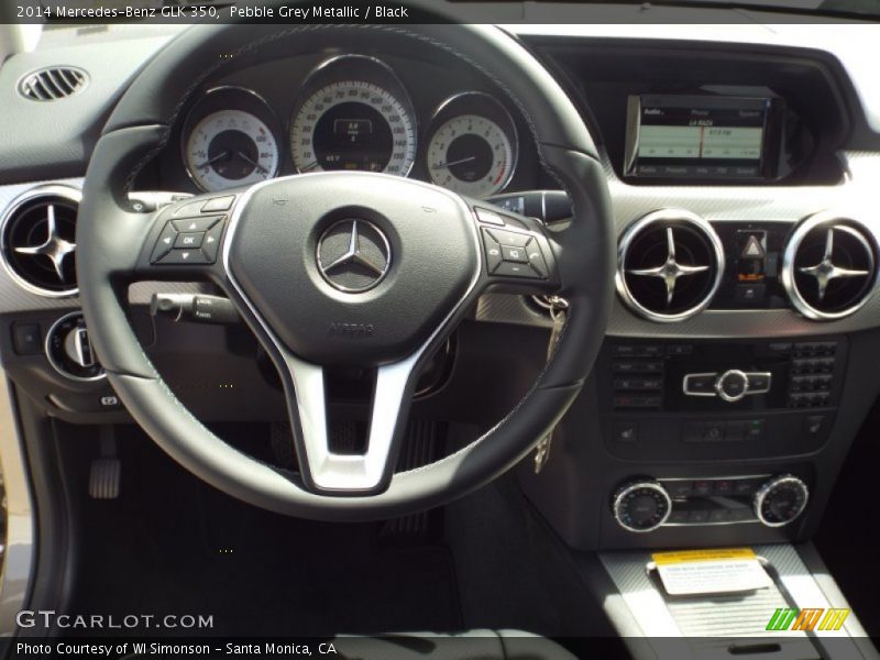 Pebble Grey Metallic / Black 2014 Mercedes-Benz GLK 350