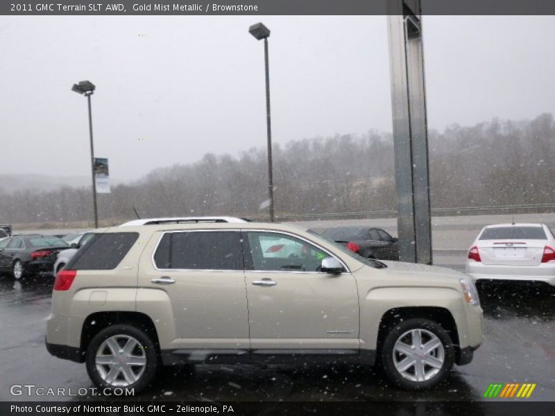 Gold Mist Metallic / Brownstone 2011 GMC Terrain SLT AWD