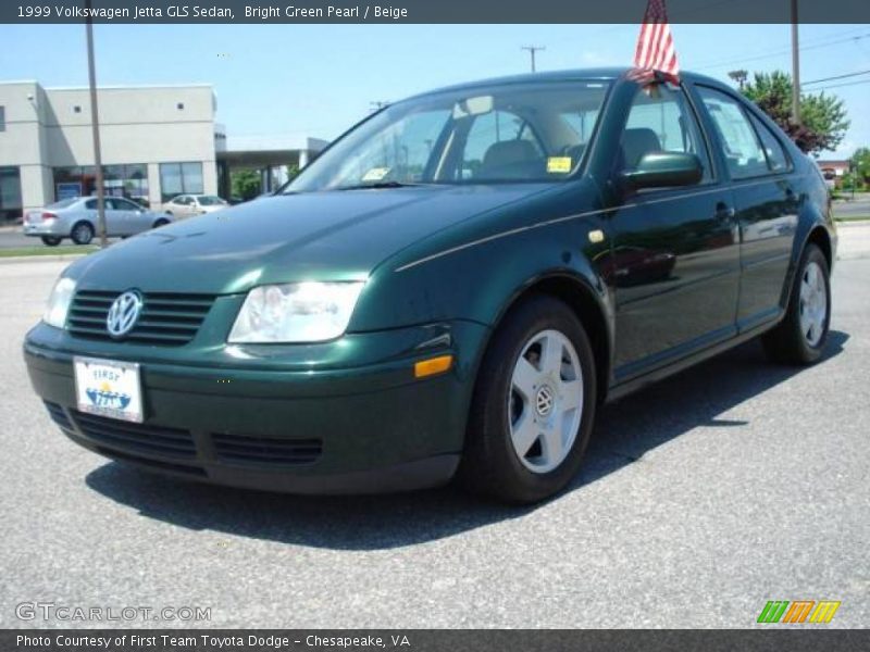 Bright Green Pearl / Beige 1999 Volkswagen Jetta GLS Sedan