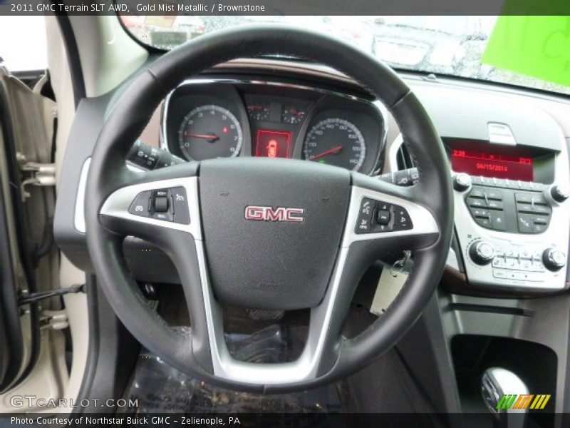 Gold Mist Metallic / Brownstone 2011 GMC Terrain SLT AWD