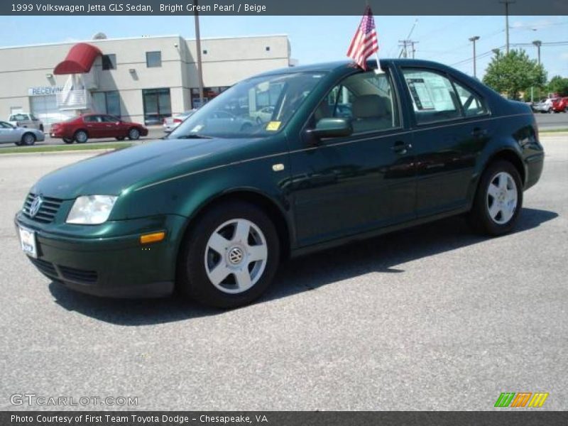 Bright Green Pearl / Beige 1999 Volkswagen Jetta GLS Sedan